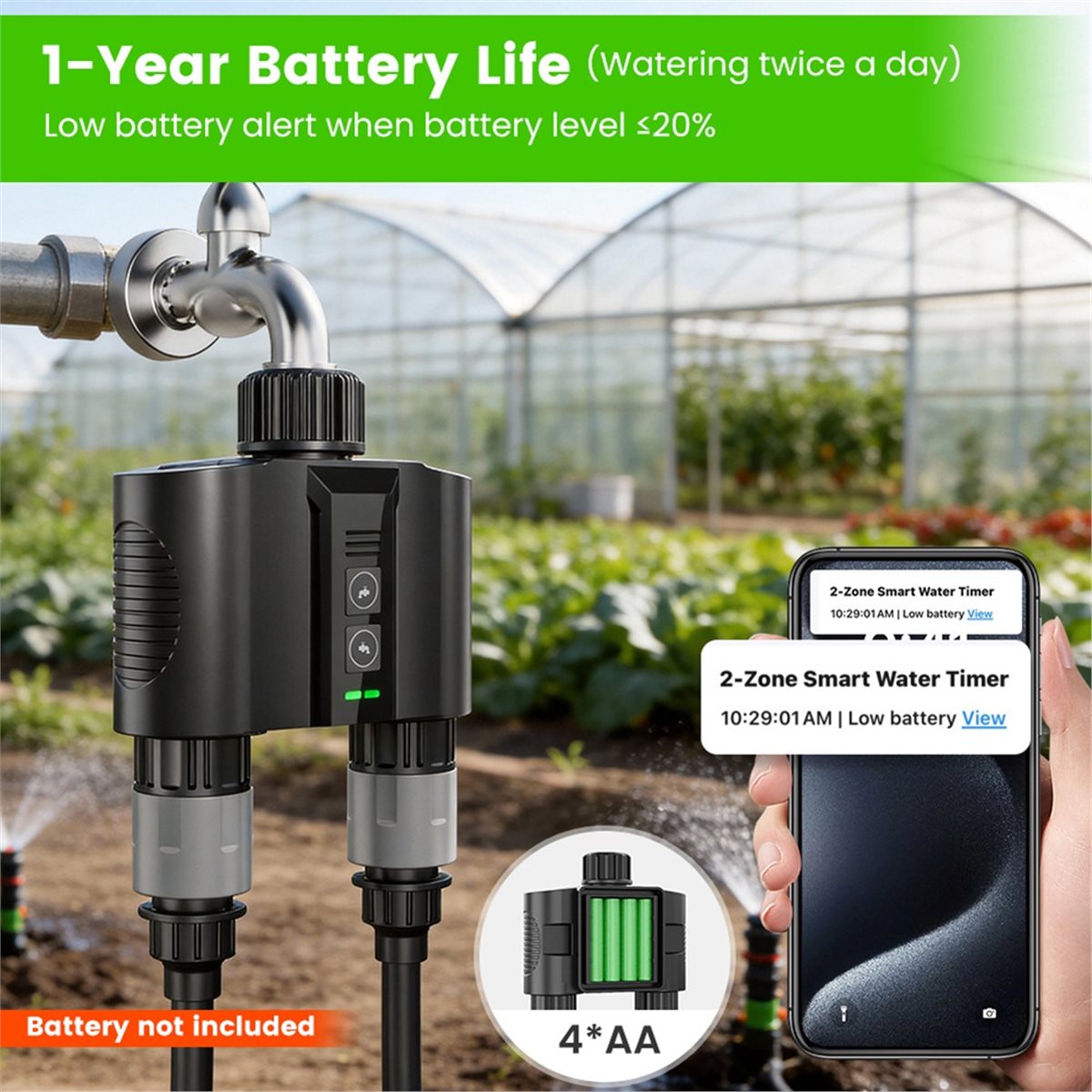 Smart Garden Valve - Y17A 1 Set Timer WiFi per