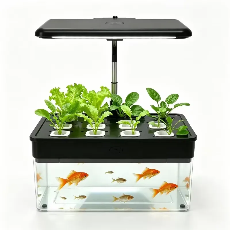 Aquaponics Home Kit - Sistema Idroponico a 12 Pod, Acquario