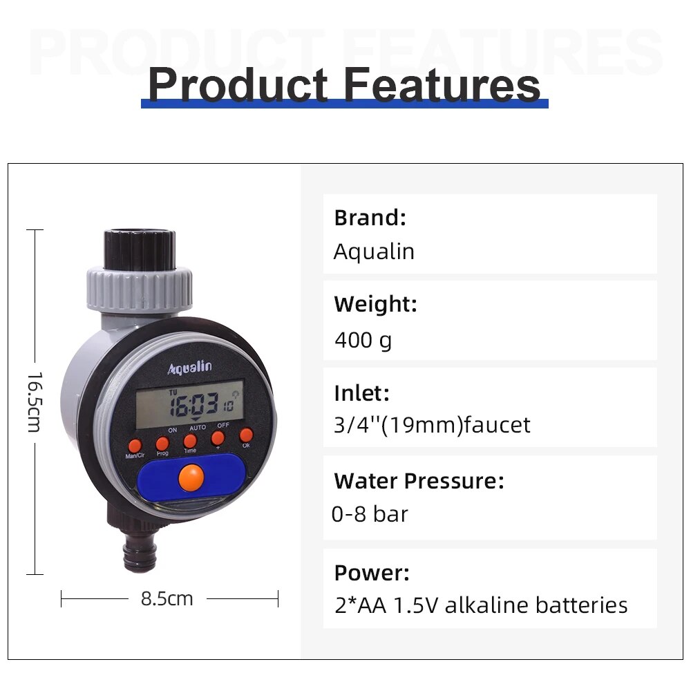 Display LCD automatico Timer d - Smart Garden Valve recensione e prezzo