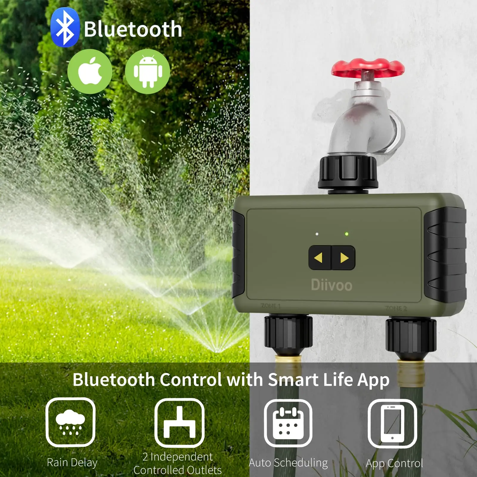Timer Irrigazione Diivoo Bluet - Smart Garden Valve recensione e prezzo